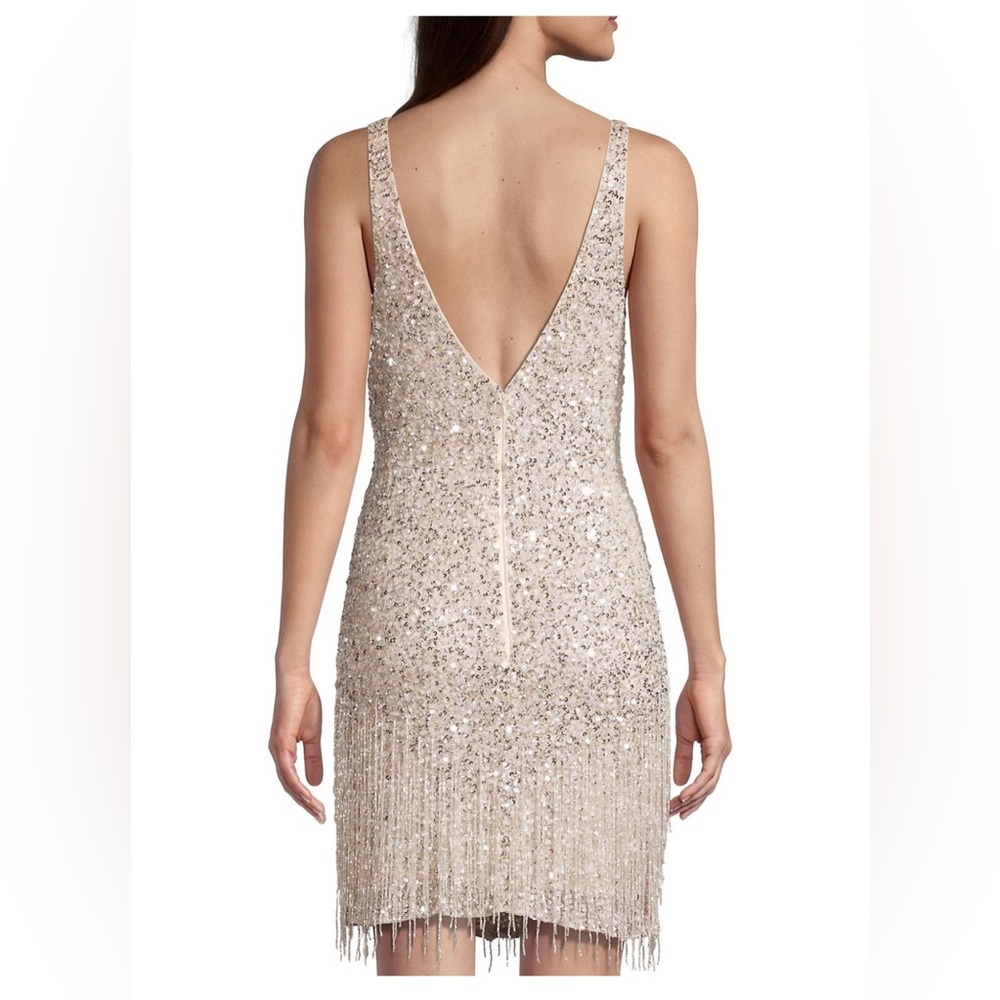 Mac Duggal Beaded Mini Sheath Dress - Picture 3 of 7